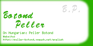botond peller business card